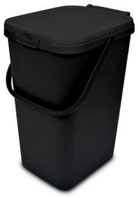 Cestino per la spazzatura in plastica nero 18 l – Addis