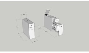 Mobile per bagno MELODY, finitura effetto marmo beige