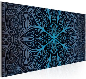 Quadro Feathers (1 Part) Blue Narrow  Colore Blu, Dimensioni e Misure 120x40