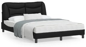 Giroletto Con Luci Led Nero 120x200 Cm İn Similpelle /