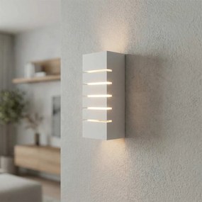 Applique da Parete E14 RIFT Rettangolare in Gesso Pitturabile