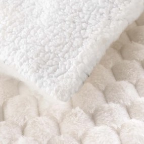 Coperta color crema in micropile 180x220 cm Frosty – douceur d'intérieur