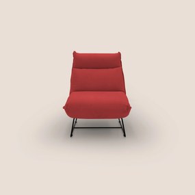 Tessa Poltroncina dal design moderno in morbida microfibra smacchiabile T11 rosso