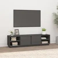 Mobile Porta TV Grigio 156x40x40 cm in Legno Massello di Pino cod 11231