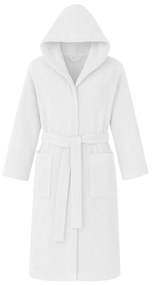 Accappatoio con cappuccio L/XL cotone bianco Basik