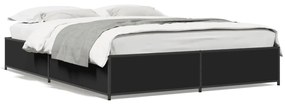 Giroletto Nero 120x190 Cm İn Legno Multistrato E Metallo /