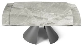 Tavolo da cucina allungabile 200 cm piano grčs porcellanato Grigio OSTUNI