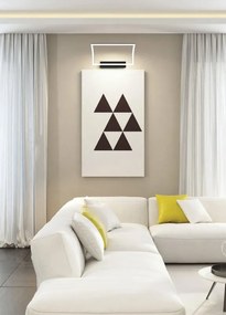 Applique LED design Opera nero, dimmerabile NOVECENTO bianco naturale