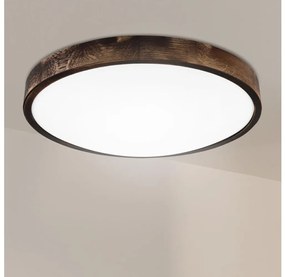 Brilagi - Plafoniera LED CARVALHO SLIM SMOKEY LED/36W/230V rovere Ø 47,5 cm