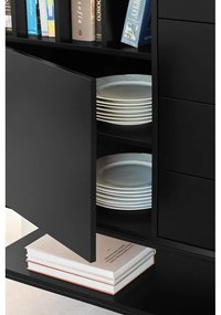 Cassettiera nera 166x98x45 cm Platt – Teulat