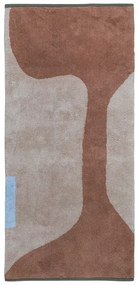 Passatoia lavabile in cotone color mattone e beige 70x150 cm Figura - Mette Ditmer Denmark