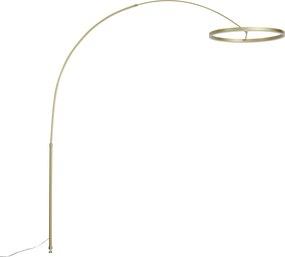 Lampada da terra ad arco di design oro con LED dimmerabile a 3 livelli - Anello