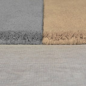 Tappeto nero e grigio in lana tessuto a mano 200x290 cm Lozenge Monochrome – Flair Rugs