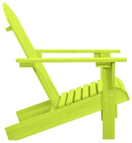 Sedia da giardino adirondack in legno massello di abete verde