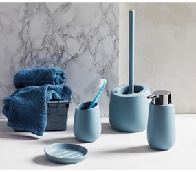 Dosatore di sapone in ceramica grigio e blu, 320 ml Badi - Wenko