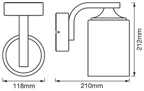 Ledvance - Applique da esterno CYLINDER 1xE27/60W/230V IP43 bianca