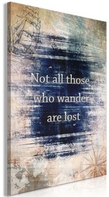 Quadro Not All Those Who Wander Are Lost (1 Part) Vertical  Colore Verde, Dimensioni e Misure 60x90