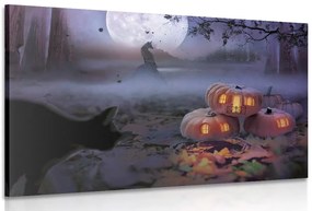 Stampa su tela – Zucche nel bosco misterioso