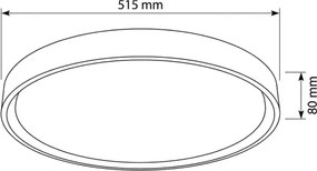 Brilagi - Lampada LED dimmerabile MATTEO LED/60W/230V 3000-6500K diam. 51,5 cm taupe+telecomando