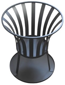 Griglia portatile a legna nero