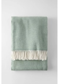 Plaid verde chiaro con contenuto di cotone , 140 x 180 cm Skyline - Euromant