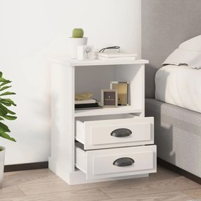 Comodini 2 Pz Bianchi 43x36x60 Cm /