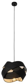 Lampada a sospensione moderna nera - Cloth