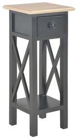 Tavolino Laterale Nero 27x27x65,5 Cm İn Legno /