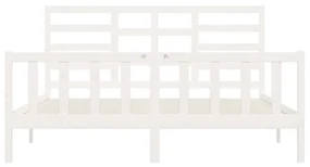 Giroletto bianco in legno massello di pino 200x200 cm