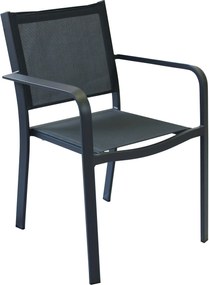 SPLENDOR - poltrona da giardino in alluminio e textilene impilabile