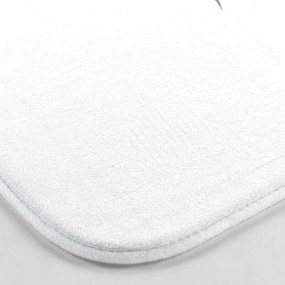Tappetino per il bagno bianco e argentato 45x75 cm Orbella – douceur d'intérieur