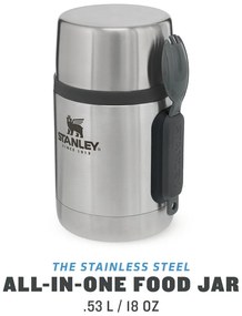 Borraccia termica argentata in acciaio inox 530 ml Adventure – Stanley