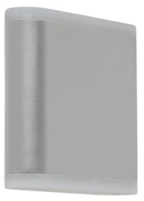 Applique Esterno Stratford Alluminio Grigio Policarbonato Bianco Led 7,74W 4000K