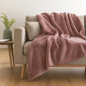 Coperta plaid 130x160 beige Flannel