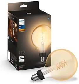 Lampadina LED dimmerabile Philips Hue WHITE FILAMENT G125 E27/7W/230V 2100K