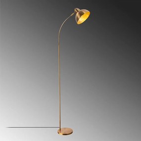 Lampada da terra color ottone con paralume in metallo (altezza totale 162 cm) Varzan – Opviq lights