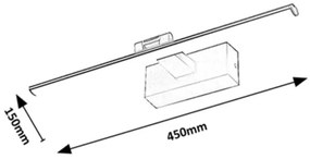 Rabalux 78001 - Lampada LED GATEN 8W 230V 3000K 45 cm