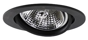 Set di 6 faretti da incasso orientabili neri moderni AR70 - Cisco