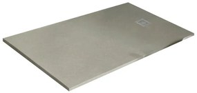 Piatto doccia in resina Strato crema L 100 x L 70 x H 2.5 cm effetto pietra