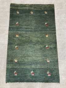 Gabbeh Tappeto 130 x 80 Verde (Iran) Annodato A Mano