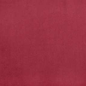 Poltrona Cabriolet con Poggiapiedi Rosso Vino in Velluto