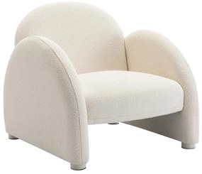 Poltrona in Tessuto bouclette Bianco - COLEBRI