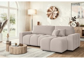 Divano angolare beige allungabile (con composizione variabile) Luki – Ropez