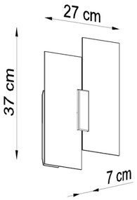 Sollux SL.0197 - Applique FABIANO 2xE27/60W/230V bianco/cromo