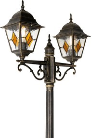 Lanterna vintage da esterno oro antico 240 cm 2 luci - Antigua