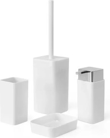 Porta sapone bagno bianco in plastica Star