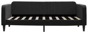 Divano letto con materasso nero 90x190 cm in velluto