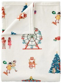 Coperta per bambini bianca in micropile 150x200 cm Christmas Fairground – Belle &amp; Boo