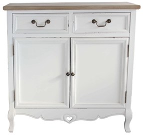 CONSTANCE - credenza 2 ante 2 cassetti in legno di paulownia shabby chic