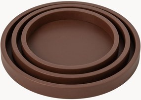 Set di 3 vassoi decorativi in similpelle Irene